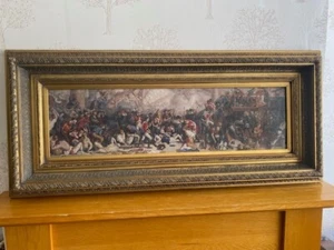 Large Antique style picture frame Carvers and Gilders 115 x 50 cm nelsons death - Picture 1 of 13