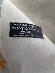 Vintage 100% Australian Wool Scarf Cream Color.  10 Inches wide X 50 Inch long. - Picture 1 of 3