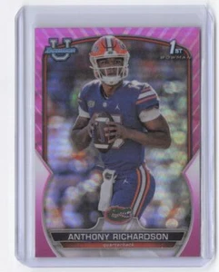 2022 Bowman University rifrattore rosa cromato Anthony Richardson RC #65 - Foto 1 di 2
