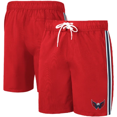 Men's G-III Sports by Carl Banks Red/Navy Washington Capitals Sand Beach Swim Cover