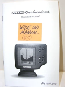 NEW HUMMINBIRD WIDE 100 ONE HUNDRED INSTALLATION OPERATIONS OWNERS 'MANUAL ONLY' - Picture 1 of 2