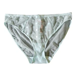 NWOT VICTORIA'S SECRET LARGE POLKA DOT MESH BIKINI PANTIES '20 Collection - Picture 1 of 9
