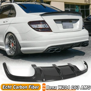 Difusor trasero de carbono para Mercedes W204 C63 AMG 09-11 alerón difusor - Imagen 1 de 10