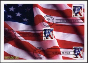 Sc. 4393-6 Folded Flag Dragon Cards FDC Triple-Cancel - Picture 1 of 1