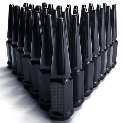 Black 32 Pcs Acorn Spike Wheel Lug Nut 14x2 mm RH for 2003-2015 Ford Expedition - Image 1 of 4