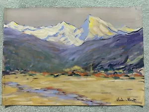 CLAUDE MONET drawing and painting on old paper signed stamped vintage - Picture 1 of 2
