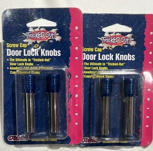 Cobbs Tricked Out Tornillo Tapa Cerradura Puerta Perillas Azul Lote de Dos 2 Paquetes 4 Total Nuevo - Imagen 1 de 6