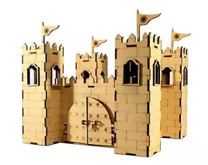 Wooden 3D Puzzle Castle Model Kit - Easy Assembly Home Decor Toy School Project - Picture 1 of 7