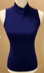 Ann Taylor XSmall Womens Petite Sleevless Turtleneck Purple NEW - Picture 1 of 9