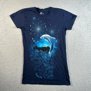 Seaworld Tee Shirt Youth Small Short Sleeve Dolphin Orca Shamu Stretch Shirt - Picture 1 of 10
