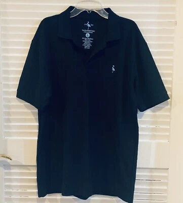 Рубашка поло Tailorbyrd размер большой черная с коротким рукавом мужская б/у в отличном состоянии - Изображение 1 из 4