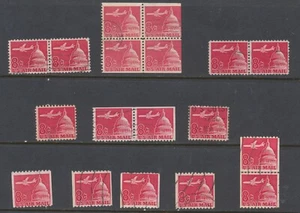 USA Stamps 1962 Air Issue Type SGA1210 Perf 11 x 10.5 +variants + 10 x Imperf - Picture 1 of 1