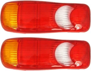 Pair Of Rear Tail Lamp Light Lenses Eclipse Teardrop Fit Fiat Ducato - Picture 1 of 4