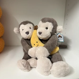 Jellycat Bundle (2): Brodie Monkey Medium & Small BNWT Retired Rare HTF Jungle - Picture 1 of 9