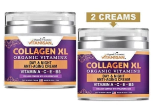 2 Collagen Cream for Face Retinol Hyaluronic Acid, Vitamin A Facial Moisturizer - Picture 1 of 9