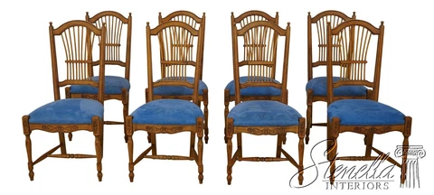 L60446EC: Set of 8 Country French Dining Room Chairs Cover