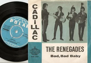 THE RENEGADES CADILLAC & BAD BAD BABY NORWAY DANISH 45+PS 1965 FREAKBEAT MOD R&B - Bild 1 von 2