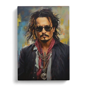 Johnny Depp Hard Edge Canvas Wall Art Print Framed Picture Decor Living Room - Picture 1 of 4