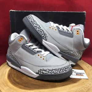 Nike Air Jordan 3 Retro LS Cool Grey 315297-062 Size 9.5 White Cement Black III - Picture 1 of 10