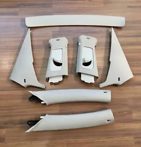 VW Passat B6 3C Sedan A B C Pillar Trim Kit Rear Roof Piece seatbelt black trim - Picture 1 of 5