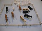 Plasticville  HO Barn Animals and Fence Horse Cow Sheep