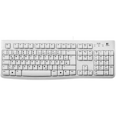 Logitech K120 Keyboard USB Tastatur Deutsch, QWERTZ Weiß Spritzwassergeschützt - Bild 1 von 3
