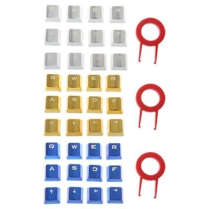 Metal Coating PBT DIY 12 Keycaps for Mechanical Keyboard with keycap pullers - Picture 1 of 14
