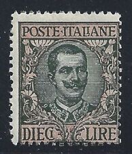 1924 Italy - Kingdom - n . 91, Floral, 10 lire olive and pink, MNH **