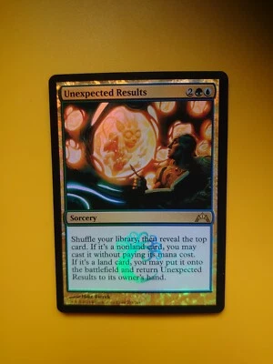 Magic the Gathering Card. FOIL  Unexpected Results  Gatecrash rare sorcery - Image 1 of 4