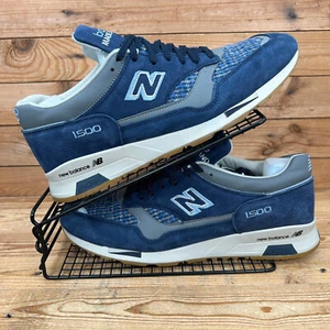 New Balance 1500 Trainers Mens Size UK 11.5 Harris Tweed Blue Houndstooth Shoes - Picture 1 of 12