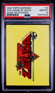 GEM 10 1989 Topps Nintendo Game Tip Stickers #10 The Legend Of Zelda Logo PSA 10 - Picture 1 of 3