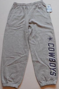 DALLAS COWBOYS AUTHENTIC APPAREL YOUTH SWEATPANTS M L GRAY NWT COTTON BLEND - Picture 1 of 1