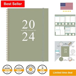2024 Weekly & Monthly Planner - January to December - 8.5" x 11" - Teal - Picture 1 of 9