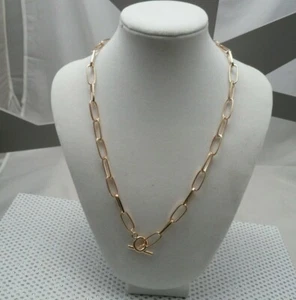 collier minimaliste à chaine gros maillon doré  40 cm  - Picture 1 of 2