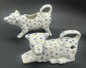 Arlington Designs Country Cow Creamer & Sugar Bowl With Lid & Tail Handles 6.5" - Picture 1 of 10