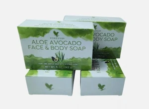 Große Menge 4 Riegel Forever AVOCADO GESICHTS- & KÖRPERSEIFE (5 Unzen pro Stück) - Bild 1 von 5