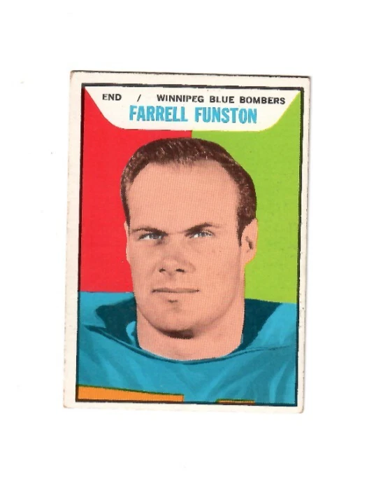 Farrell Funston 1965 Topps Canada CFL Winnipeg Blue Bombers card # 119 - Image 1 of 2