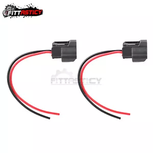 Pair Wire Pigtail Female Y H9 Harness Head Light High Beam Socket Connector Plug - Picture 1 of 10