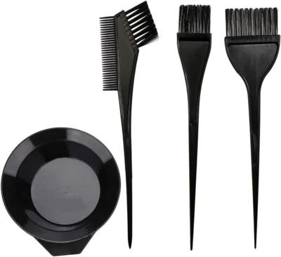 Hair Dye Color Brush and Bowl Set, Color Bowl Brushes Tool Mixing Bowl Kit Tint - Image 1 of 4