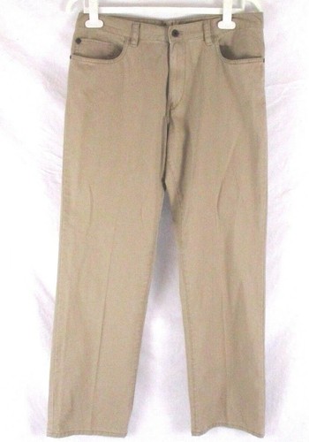 Timberland Pantalone Casual Beige Cachi Tg 34 33 Piatto Fronte Cotone Uomo CB36S