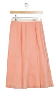 Gucci Skirt Logo Teen Skirt - Silk Pleated Salmon - Size 12  - New With Tags - Picture 1 of 8