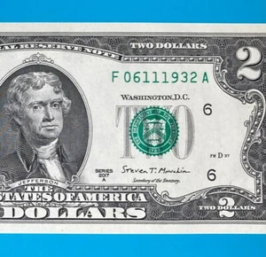 June 11, 1932 / 6 November 1932 (F 06111932 A) BIRTHDAY $2 Two Dollar Bill *UNC* - Picture 1 of 4