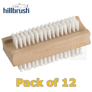 12 x Hill Brush NA11 Holzschaft Nylonborsten Nagelbürste - Bild 1 von 1