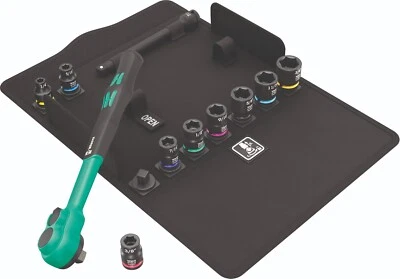 Wera 8100 SB 13 Zyklop Comfort Ratchet Set 3/8" Drive SAE 11 Pieces 05005531001 - Image 1 of 4