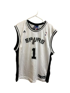 San Antonio Spurs FAN #1 White Jersey XL Brand New Tags Adidas NBA Authentic - Picture 1 of 9