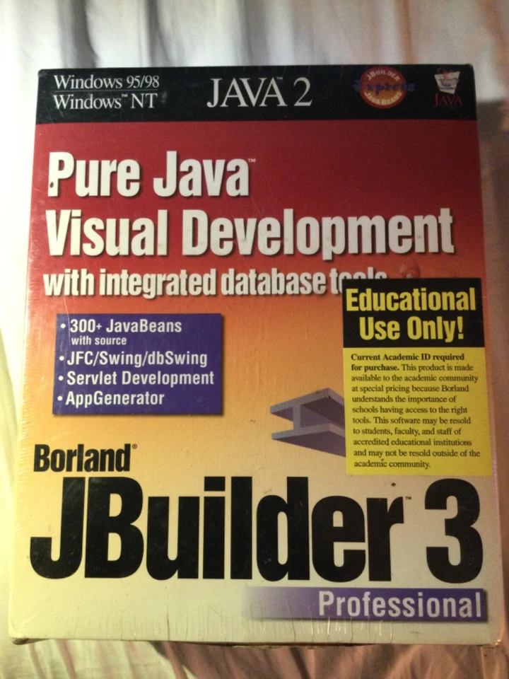 Borland JBuilder 3 Pro For Windows 95 98 NT - sealed retail - Image 1 of 4