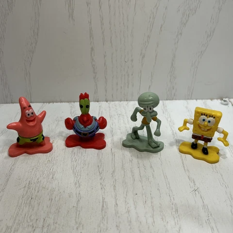 SpongeBob SquarePants,Patric Star,Mr Krabs & Squidward 1.5” Cake Topper Toy(b-5) Cover
