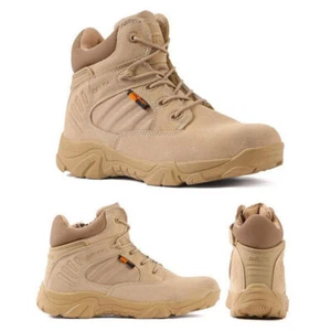 Mens Military Boots Comfy Lining Non-Slip Outsole Training Patrol Security Size9 - Picture 1 of 13