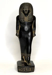 Statua egizia antica regina Hatshepsut Egitto scultura faraonica pietra nera - Foto 1 di 9