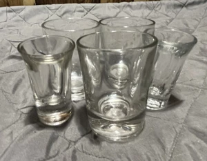 LOTTO 5 bicchieri da bar vintage vari shot barware - Foto 1 di 8